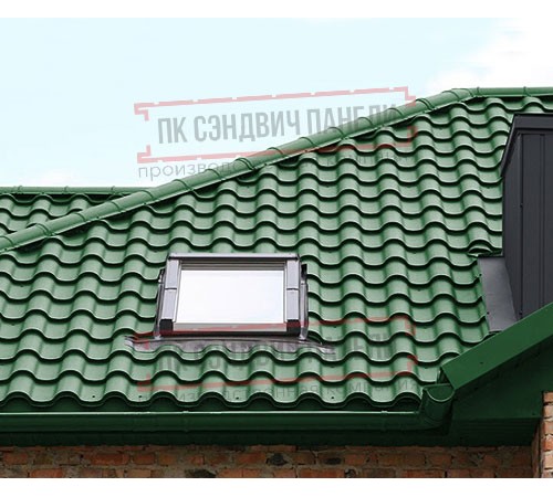 Металлочерепица Монтерроса-M RAL6002 Norman-0.5