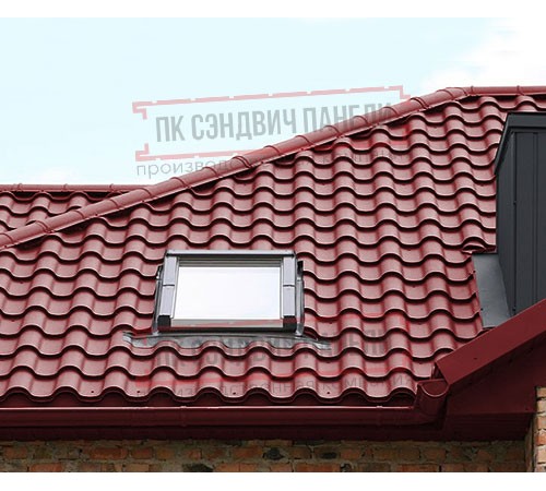 Металлочерепица Монтерроса-SL RAL3011 Призма-0.5