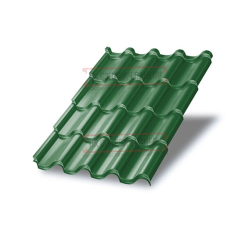 Металлочерепица Монтерроса-XL RAL6002 Norman-0.5