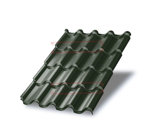 Металлочерепица Монтерроса-XL RAL6007 Viking E-0.5