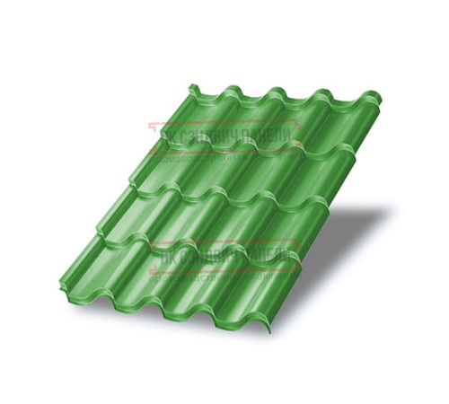 Металлочерепица Монтерроса-ML RAL6018 Norman-0.5