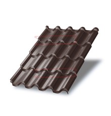 Металлочерепица Монтерроса-XL RAL8017 PURETAN-0.5