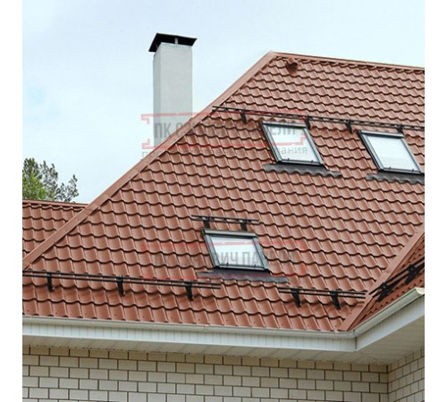 Металлочерепица Супермонтеррей RAL8004 Viking E-0.5