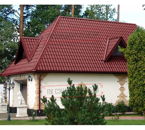 Металлочерепица Ламонтерра X RAL3011 Полиэстер-0.45