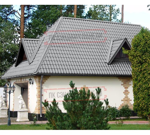 Металлочерепица Ламонтерра X RAL7004 Полиэстер-0.5