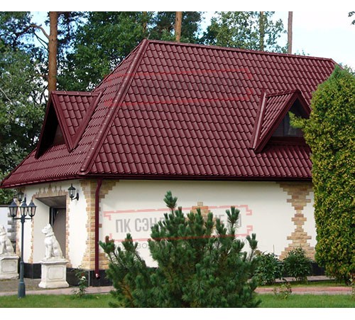 Металлочерепица Ламонтерра X RAL3005 Norman-0.5