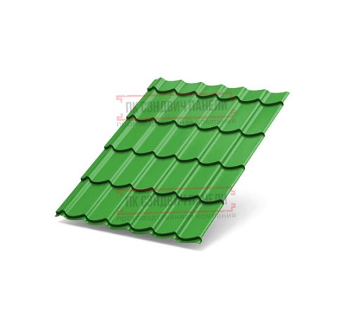 Металлочерепица Супермонтеррей RAL6018 Полиэстер-0.5