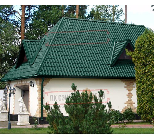 Металлочерепица Ламонтерра X RAL6005 PURMAN-0.5