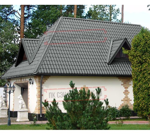 Металлочерепица Ламонтерра X RAL7005 Полиэстер-0.45