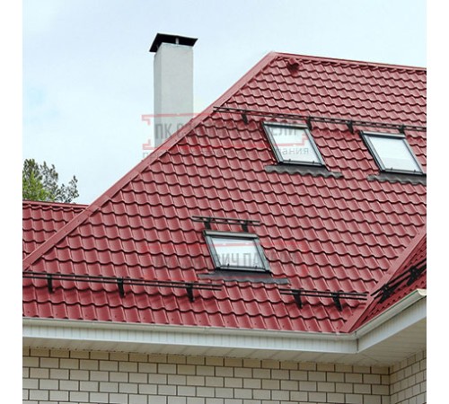 Металлочерепица Супермонтеррей RAL3011 Полиэстер-0.4