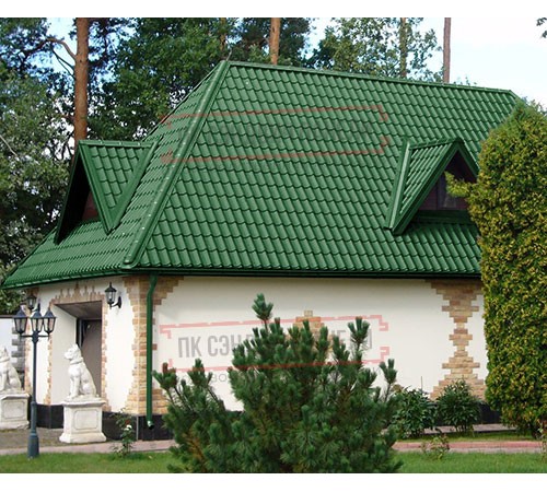 Металлочерепица Ламонтерра X RAL6002 Полиэстер-0.45