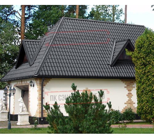 Металлочерепица Ламонтерра X RAL7024 Viking E-0.5