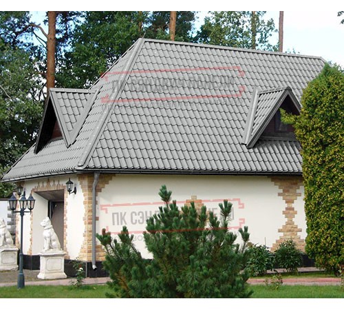 Металлочерепица Ламонтерра X RAL9006 Norman-0.5