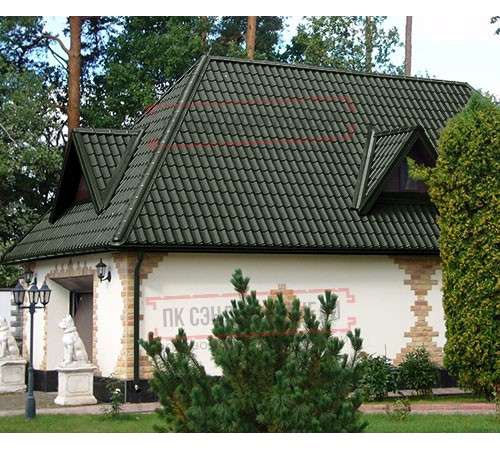 Металлочерепица Ламонтерра X RAL6007 Viking E-0.5