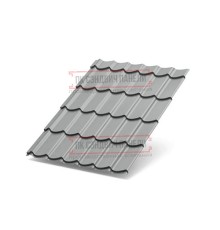 Металлочерепица Супермонтеррей RAL9006 Полиэстер-0.45