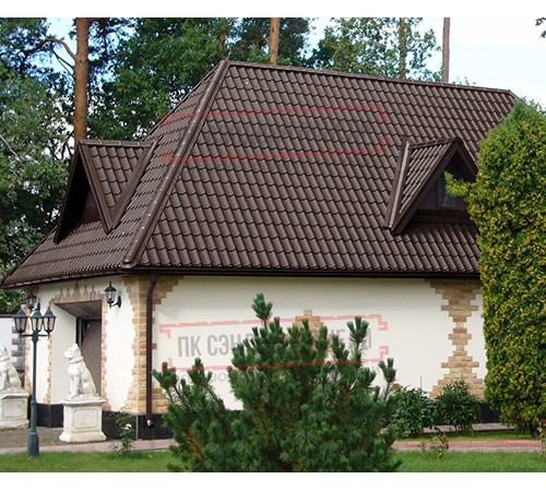 Металлочерепица Ламонтерра X RAL8017 Полиэстер-0.4