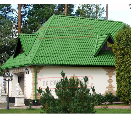 Металлочерепица Ламонтерра X RAL6018 Norman-0.5