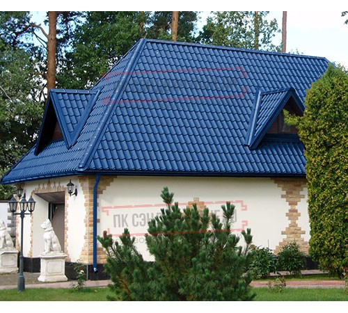 Металлочерепица Ламонтерра X RAL5005 Полиэстер-0.4