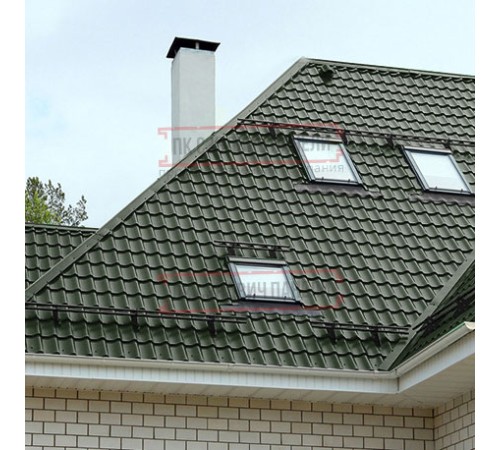 Металлочерепица Супермонтеррей RAL6007 Viking-0.45