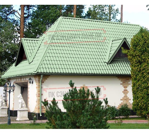 Металлочерепица Ламонтерра X RAL6019 Norman-0.5