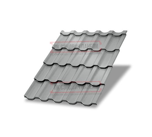 Металлочерепица Трамонтана-SL RAL9006 Norman-0.5