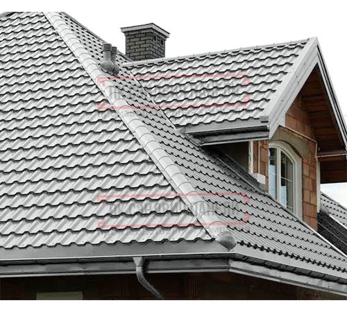 Металлочерепица Трамонтана-SL RAL9006 Norman-0.5