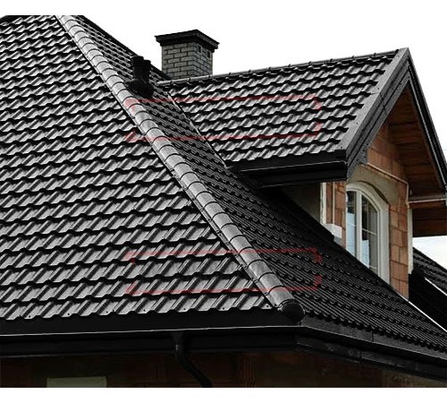 Металлочерепица Трамонтана-M RAL9005 Viking E-0.5