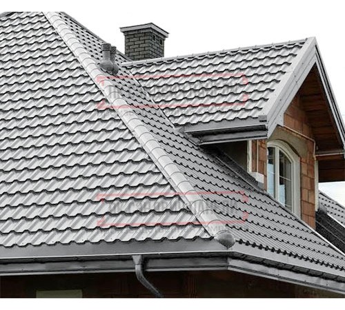 Металлочерепица Трамонтана-S RAL7004 Norman-0.5