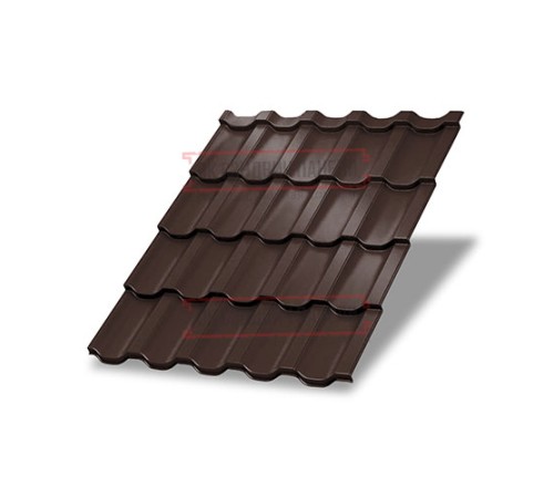 Металлочерепица Трамонтана-XL RAL8017 Призма-0.5