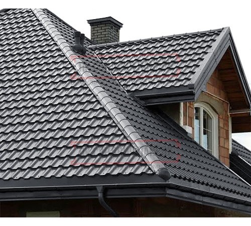 Металлочерепица Трамонтана-SL RAL7024 Norman-0.5