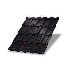 Металлочерепица Трамонтана-ML RAL9005 PURMAN-0.5