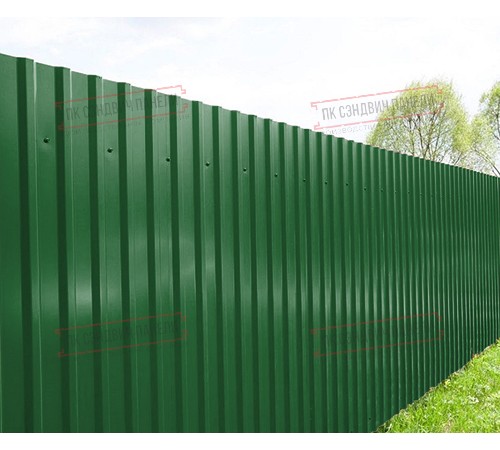 Профилированный лист МП20х1100 Полиэстер RAL-6002-0.7