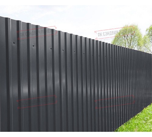 Профилированный лист МП20х1100 PURMAN-7024-0.5