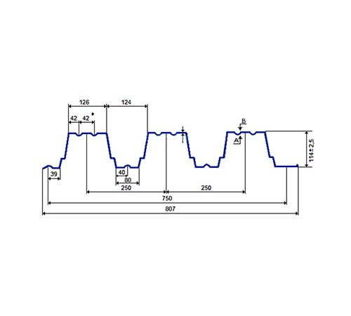 Профнастил нержавеющий Н114 0.95 AISI 304