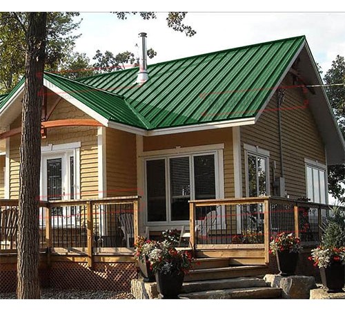 Профнастил ММ35-1000 Полиэстер RAL6002-0.7