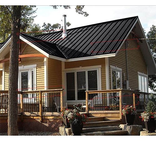 Профнастил ММ35-1000 Viking RAL9005-0.5