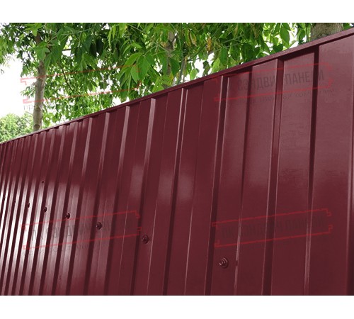 Профилированный лист МП10х1100 Полиэстер двусторонний RAL30053005-0.45