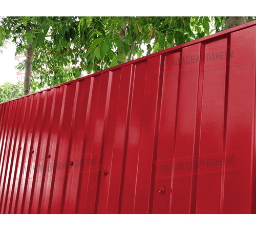 Профилированный лист МП10х1100 Norman RAL3020-0.5