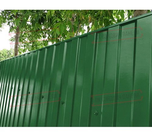 Профилированный лист МП10х1100 Полиэстер RAL6002-0.5