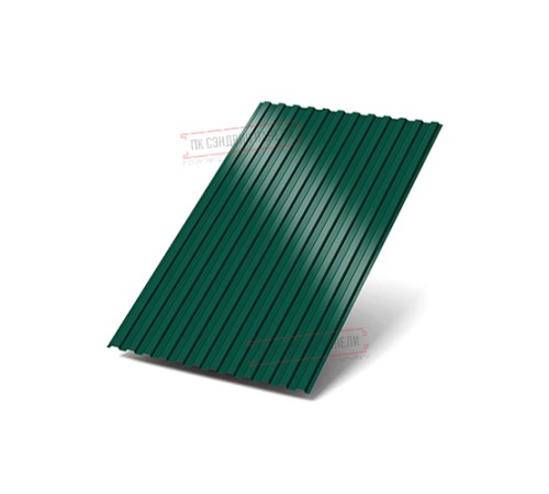 Профилированный лист МП10х1100 Полиэстер двусторонний RAL60056005-0.45