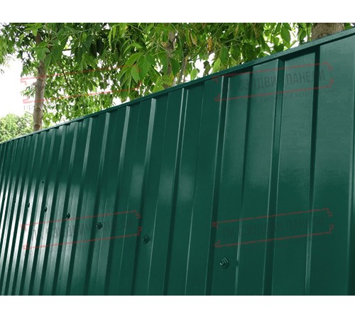 Профилированный лист МП10х1100 Полиэстер двусторонний RAL60056005-0.45