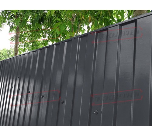 Профилированный лист МП10х1100 Пурман RAL7024-0.5