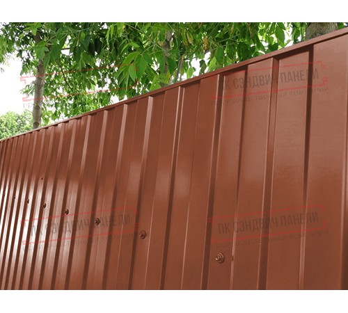 Профилированный лист МП10х1100 Norman RAL8004-0.5