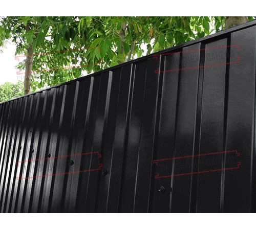 Профилированный лист МП10х1100 Викинг RAL9005-0.45