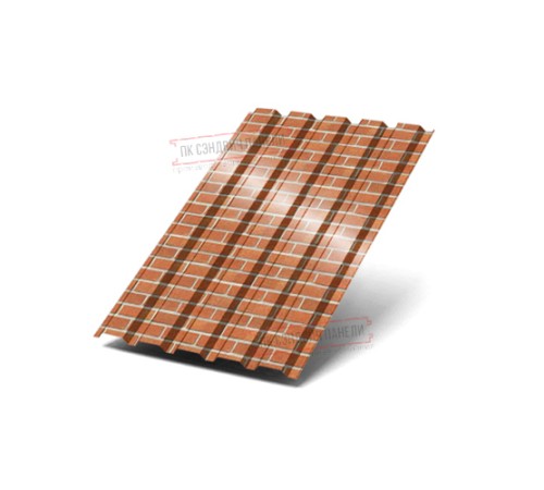 Профилированный лист МП35-1035 ECOSTEEL-Кирпич-0.5