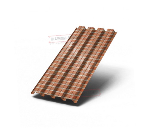 Профилированный лист Н60-845, ECOSTEEL-Кирпич-0.5