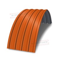 Арочный профнастил самонесущий окрашенный Н60-0.6 цена за м2.