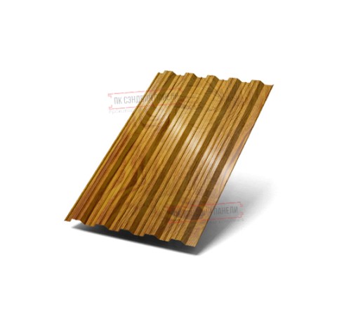 Профнастил НС35-1000 ECOSTEEL_T-ЗолотойДуб-0.5