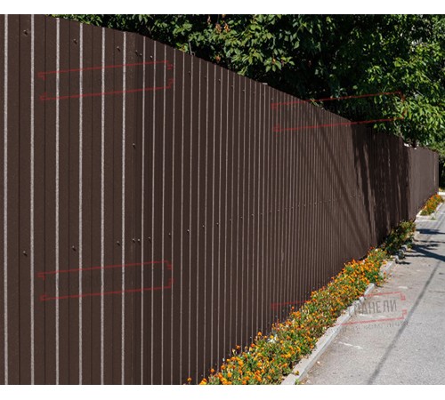 Профилированный лист С8х1150 Полиэстер RAL8017-0.45