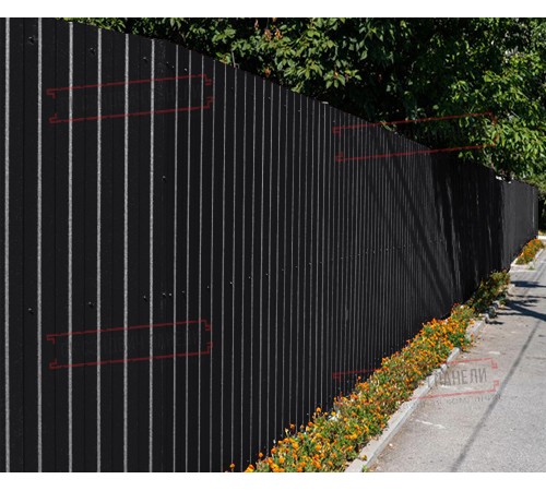 Профилированный лист С8х1150 Пурман RAL9005-0.5